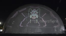 Locals enjoy digital art festival in Bangkok, Thailand