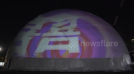 Locals enjoy digital art festival in Bangkok, Thailand