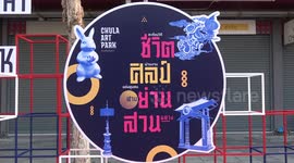 Locals enjoy digital art festival at university in Bangkok, Thailand