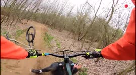 Rider giggles in pain after INSANE trail biking fail in Czech Republic