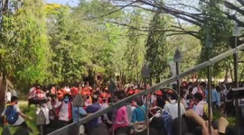 Male Hindu nationalist students clash with female Muslim students in Udupi over hijab ban