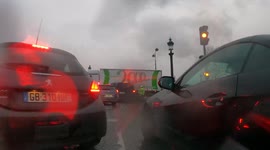 Truck runs over a bicycle in its blind spot