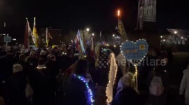 Large crowd gathers to rally against covid restrictions in Sittard, Netherlands