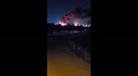 US: Industrial Fire Breaks Out In Orange, California