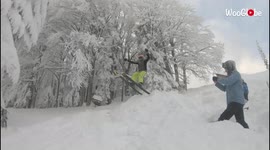 Ski stunt lesson 101: Never set up a jump near a tree