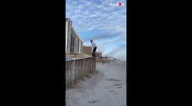 'Freerunner's double backflip attempt turns into a hilarious bellyflop'