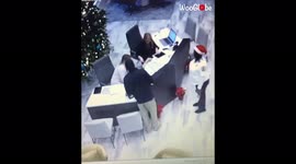 'Woman falls out of chair at work *EMBARRASSING* '