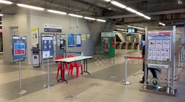 Train connecting Bangkok with airport eerily quiet during Covid-19 pandemic closures