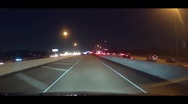 Car speeding in HOV lane does an illegal overtake on 59/69 North caught on dashcam in Houston