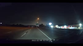 Driver almost crashes after swerving across lanes to not miss exit caught on dashcam in Houston