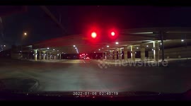 Red light runner caught on dashcam in Houston