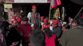 High hopes for Indian political party as country's tallest man joins election campaign trail