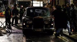 Imelda Staunton spotted filming for hit TV series 'The Crown' outside London West End theatre