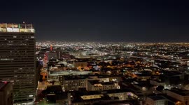 Los Angeles skyline filled with fireworks as Rams fans celebrate Super Bowl win