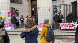 University strike and protest outside King’s College London
