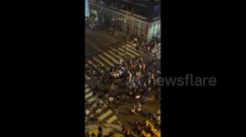 Unlawful assembly declared as victorious mob of Los Angeles Rams fans take over downtown