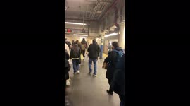 US: Smoke Fills Platform After Fire Breaks Out At Fulton Street Station In Manhattan