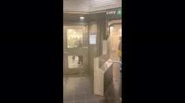Fire breaks out in New York subway filling station with smoke