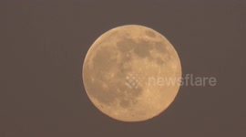 Full Snow Moon lights up sky over Manchester, UK