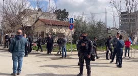 Israeli lawmaker Itamar Ben Gvir inspects his office