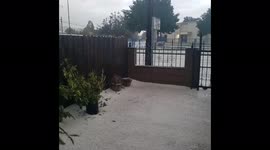 US: Snow-Like Blanket Of Hail Covers Ground In Southern California