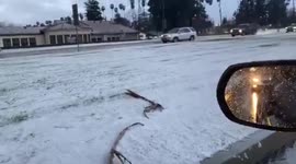 US: Snow-Like Blanket Of Hail Covers Ground In Southern California 8