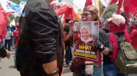 Labor Groups Demonstrations Revoked Old Age Security (JHT) Regulation In Jakarta, Indonesia