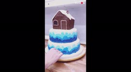 Baker creates awesome ski chalet cake that's looks too good to eat