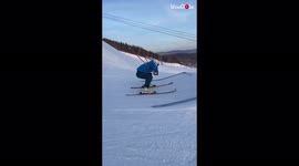 'When you tell everyone you're skiing for the FIRST TIME without telling them 
'