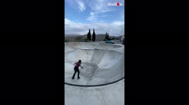 'When your brain tells you that you are LIMITLESS *SCARY Skateboarding Fail*
'
