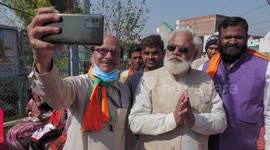 Spitting image of Indian PM Modi hits campaign trail in state election