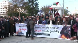 Gaza protesters hold vigil to show support for Palestinians facing eviction in East Jerusalem neighbourhood
