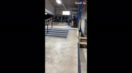 'Young skateboarder's scary kickflip fail caught on camera 
'