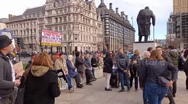 Anti-mandate protesters march to Downing Street
