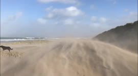 Sandstorm spotted as Dudley Storm hits Magheraroarty, Co. Donegal, Ireland