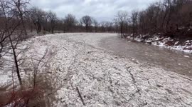 US: Warmer Temperatures Melt Snow To Cause Ice Jams In New York Rivers