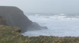 STORM CHASERS OF UK WEATHER CHASE INTERCEPT STORM EUNICE IN CORNWALL WITH WINDS UP TO 100MPH CAUSING LARGE AMOUNTS OF DAMAGE WITH RED WARNING
