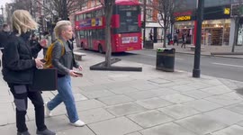 Storm Eunice winds blow part of roof off in Oxford Street, London