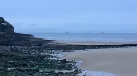 UK: Boats Seek Shelter Off Benllech Beach Ahead Of Storm Eunice
