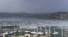 Storm Eunice Brings Stormy Seas to Torbay