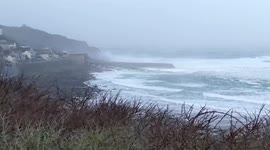 UK: Roof Of Sennen Lifeboat Station In Cornwall Gets Blown Off By Storm Eunice