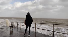 Storm Eunice - 1pm Broadstairs, Kent, South East Coast