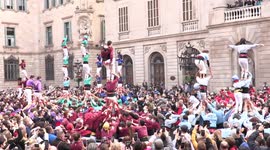 Barcelona's human pyramid fest steps up to Covid challenge