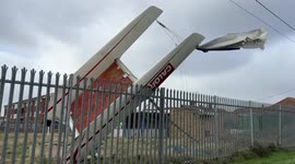 Storm Eunice upturns catamaran as it hits the east of England