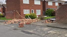 Brick wall knocked over and boat blown onto fence as Storm Eunice unleashes on Essex