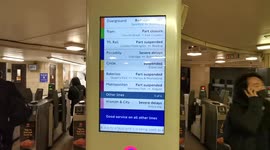 London Underground & Overground Services Severely Affected By Storm Eunice