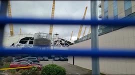 See O2 arena ripped apart by Storm Eunice