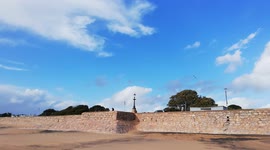 Storm Eunice batters Exmouth beach with 80mph winds and creates fantastic sand storms