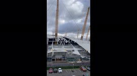 Storm Eunice: Damage to O2 arena seen from higher angle