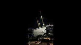 Storm Eunice - O2 Arena Shredded Apart (Rare night time footage)